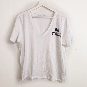 Draper James | Go Yall Slub Tee V-neck T-shirt NWT